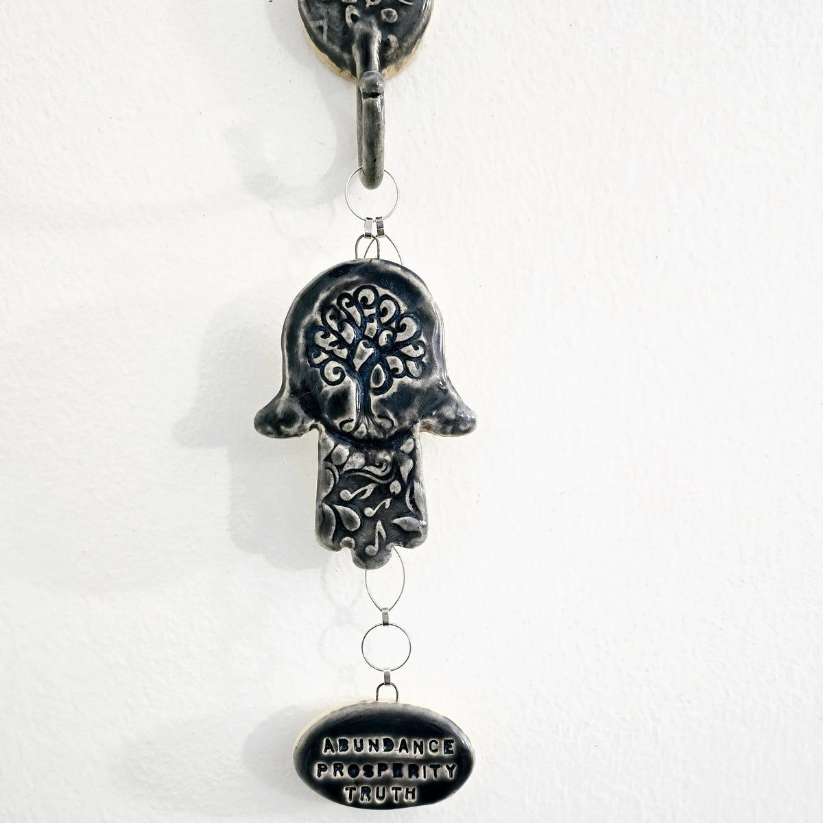 Hamsa with Star of David Wall Charm 3-3
