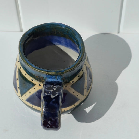 Shades of Green and Indigo Mug - Triangle