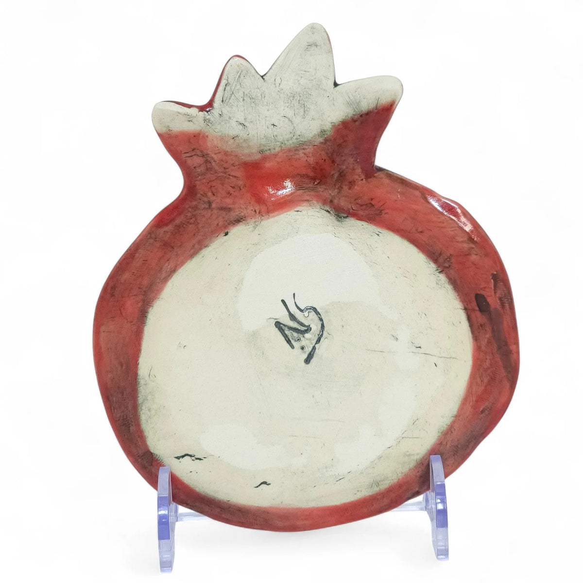 Pomegranate Stoneware Spoon Rest #12