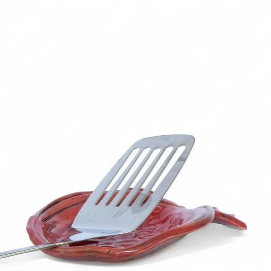 Pomegranate  Stoneware Spoon Rest #12