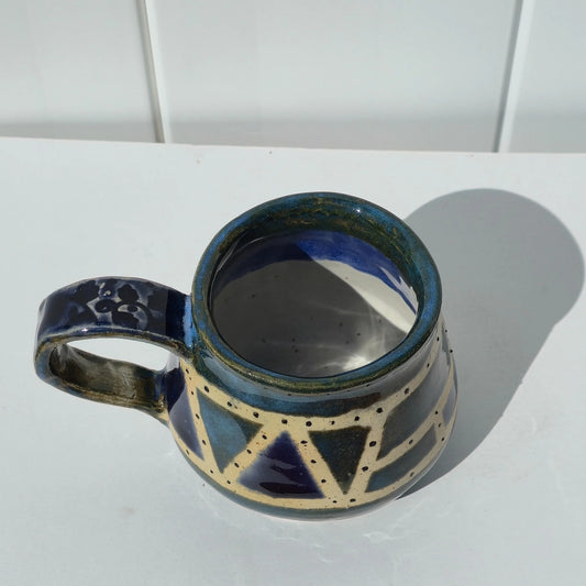 Shades of Green and Indigo Mug - Triangle