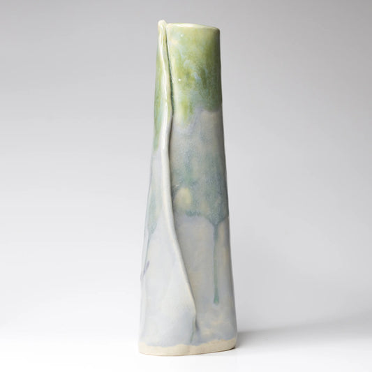 Snow Skier Single Flower 10 inch Bud Vase