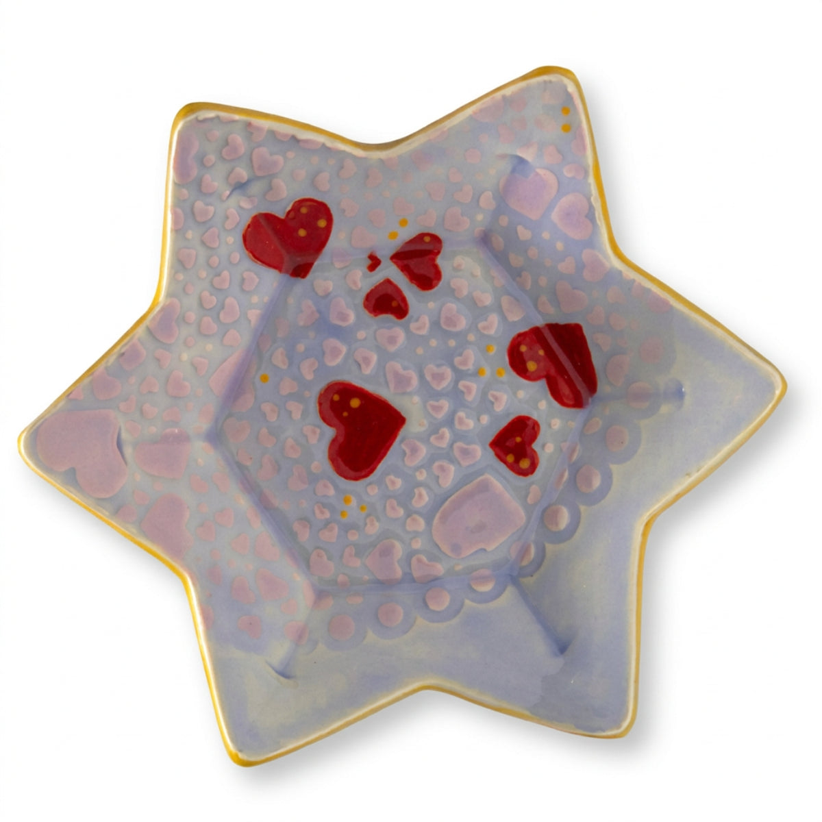 Star of David small dish hearts